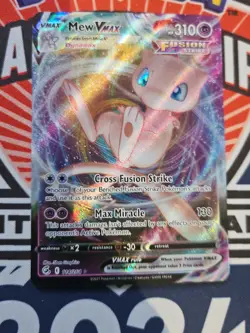 Pokemon Mew VMAX Holo Rare TCG Fusion Strike Card 114/264 NM Condition - Image 4