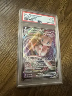 Pokemon TCG Mew VMAX 114/264 Fusion Strike Full Art Holo PSA 10 (2021) - Image 2