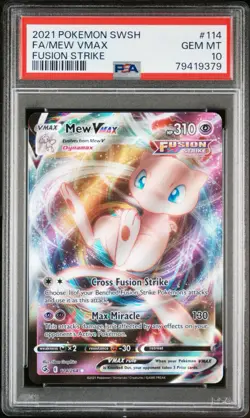 MEW VMAX 114/264 PSA 10 🌺 2021 FUSION STRIKE FA 🌺 ENGLISH POKEMON TCG - Image 1