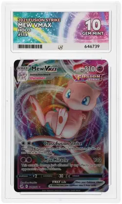 Pokemon TCG Mew VMAX 114/264 Fusion Strike – ACE 10 Gem Mint – Perfect Subgrades - Image 3