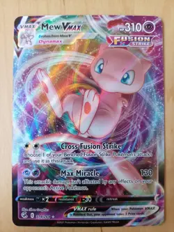 Pokemon Mew VMAX Full Art Ultra Rare TCG Card 114/264 Fusion Strike - Image 1