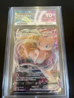Pokemon TCG Fusion Strike Mew VMAX Ultra Rare Card 114/264 Ace 10 - Image 1