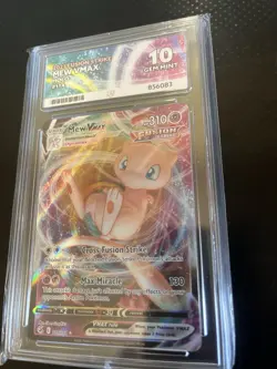 Pokemon TCG Fusion Strike Mew VMAX Ultra Rare Card 114/264 Ace 10 - Image 3