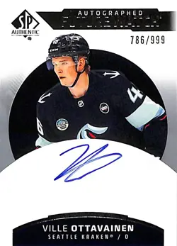 2025-26 Upper Deck SP Authentic Future Watch Auto Ville Ottavainen /999 RC #153 - Image 3