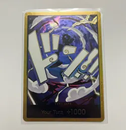 One Piece PRB-02 Don!! Card Monkey D Luffy (Gear 5) with Gold Frame English - Image 1