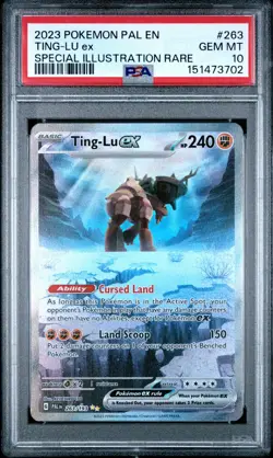 2023 Pokemon Paldea Evolved Ting-Lu EX #263 Special Illustration Rare PSA 10 GEM - Image 1