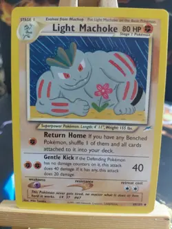 Pokemon TCG Light Machoke Neo Destiny Card 49/105 Regular Uncommon Non Holo - Image 1