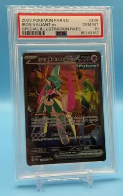 IRON VALIANT EX PSA 10 2023 POKEMON SV PARADOX RIFT #249/182 PAR EN SIR - Image 4