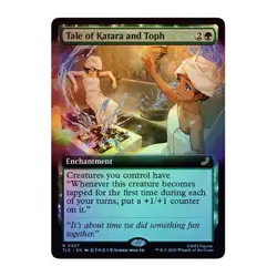 💫 Tale of Katara and Toph BORDERLESS FOIL - TLE 207 💫 Avatar Eternal 💫 MTG NM - Image 1