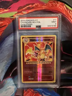 Pokemon TCG Charizard Evolutions Reverse Holo Eng 2016 PSA 9 11/108 - Image 1