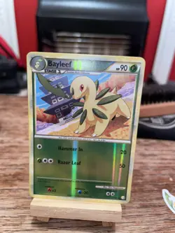 Bayleef Uncommon HeartGold & SoulSilver 35/123 Reverse Holo Near Mint Pokemon - Image 1