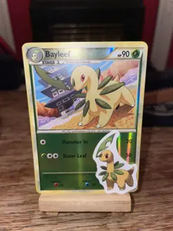 Bayleef Uncommon HeartGold & SoulSilver 35/123 Reverse Holo Near Mint Pokemon - Image 2