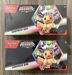 Pokemon TCG Scarlet & Violet Prismatic Evolutions Surprise Box - Lot of 2 SEALED - Image 1