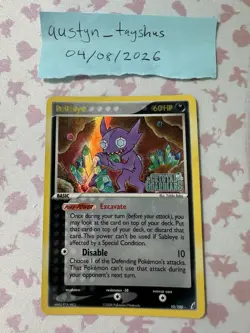 Pokemon TCG Sableye 10/100 Crystal Guardians 60 HP Holo Rare Reverse Holo - Image 1