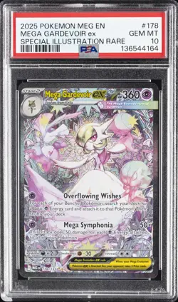 2025 POKEMON MEG EN-MEGA EVOLUTION #178 MEGA GARDEVOIR EX PSA 10 - Image 1