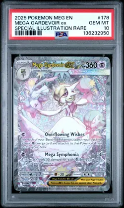 2025 POKEMON MEG EN-MEGA EVOLUTION #178 MEGA GARDEVOIR EX PSA 10 - Image 1