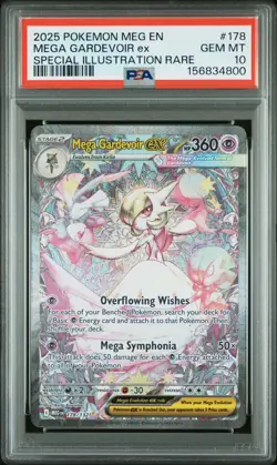 2025 POKEMON MEG EN-MEGA EVOLUTION #178 MEGA GARDEVOIR EX PSA 10 - Image 1