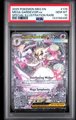 2025 POKEMON MEG EN-MEGA EVOLUTION #178 MEGA GARDEVOIR EX PSA 10 - Image 1
