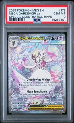 2025 POKEMON MEG EN-MEGA EVOLUTION #178 MEGA GARDEVOIR EX PSA 10 - Image 1