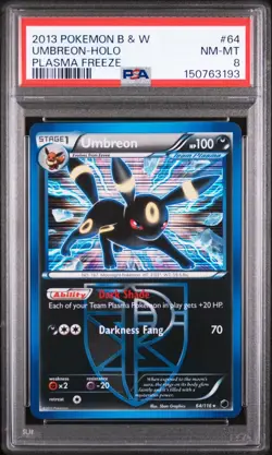 2013 Pokemon B&W Plasma Freeze -Umbreon- Holo Rare PSA 8 - Image 1