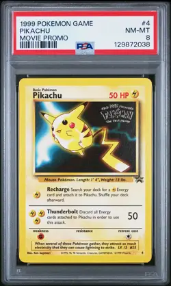 1999 Pokemon Game Movie Pikachu Movie Promo PSA 8 #4 - Image 1
