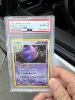 Pokemon 2006 EX Legend Maker Gengar 5/92 Holo Rare PSA 10 English - Image 1