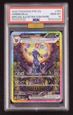 2025 POKEMON PRE EN-PRISMATIC EVOLUTIONS #161 UMBREON EX PSA 10 - Image 1