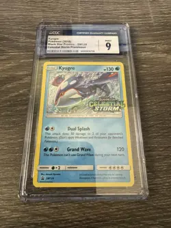 2018 POKEMON SM BLACK STAR PROMO #SM129 KYOGRE-HOLO CGC 9 - Image 1