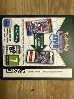 SWORD & SHIELD- CHILLING REIGN 3pk: Snorlax POKEMON TCG ONLINE CODE x1 - Image 1