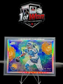 2025 Topps Cosmic Chrome Football Cam Ward Stars In The Night STN-1 Titans (RC) - Image 1