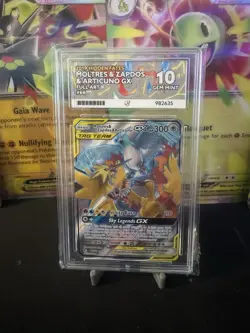 Ace Grading 10 Pokemon TCG Hidden Fates Moltres Zapdos Articuno GX 66/68 - Image 1