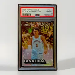2025 Topps Chrome Victor Wembanyama Fanatical FAN-1 San Antonio Spurs PSA 10 - Image 1
