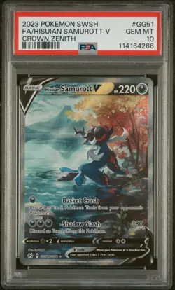 Hisuian Samurott V GG51/GG70 PSA 10 Alternate Art Crown Zenith - Pokemon TCG - Image 1