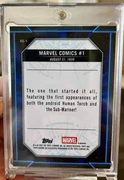 2025 Topps Chrome Marvel Comic Cover 1/10 1st Appearance Human Torch Sub-Mariner - Image 2
