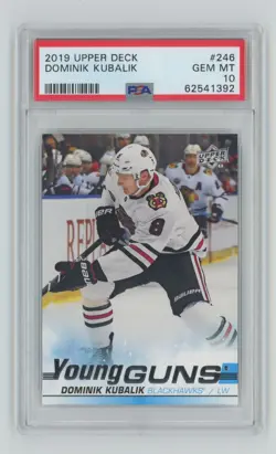 2019-20 Upper Deck Young Guns Psa 10 Dominik Kubalik Rookie #246 Chicago - Image 1