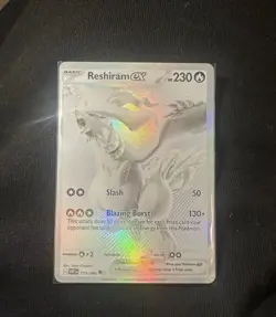Reshiram ex 173/086 White Flare Black White Rare Holo English 2025 - Image 2