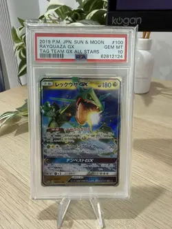 Japanese Rayquaza Gx 100/173 Tag Team Gx All Stars Pokemon PSA 10 - Image 1