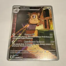 Pokemon TCG Raticate 099/088 Paldean Fates Illustration Rare Holo Stage 1 90HP - Image 1