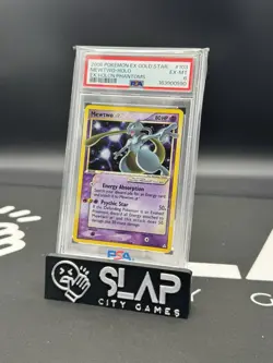 2006 POKEMON EX HOLON PHANTOMS GOLD STAR #103 MEWTWO-HOLO PSA 6 - Image 1