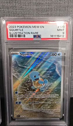 Pokemon SV: Scarlet & Violet 151 Squirtle 170/165 IR Holo EN 2023 PSA 9 - Image 1