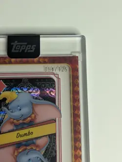 Dumbo 2025 Topps Disney Mint 9 of Diamonds Encased Playing Card /125 SSP - Image 2