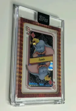 Dumbo 2025 Topps Disney Mint 9 of Diamonds Encased Playing Card /125 SSP - Image 4