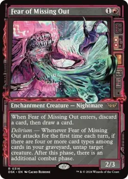 ~ Fear of Missing Out (Showcase) ~ NM ~ Duskmourn: House of Horror ~ MTG ~ - Image 1
