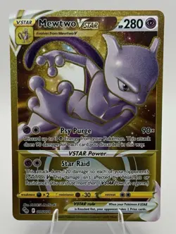 Pokemon GO Mewtwo VSTAR Secret Rare Holo #086/078 280 HP English - Image 1
