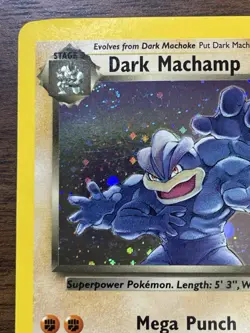2000 Dark Machamp 10/82 Holo Rare 🌀 Swirl Team Rocket WOTC Pokemon LP - Image 2