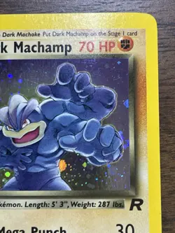 2000 Dark Machamp 10/82 Holo Rare 🌀 Swirl Team Rocket WOTC Pokemon LP - Image 3
