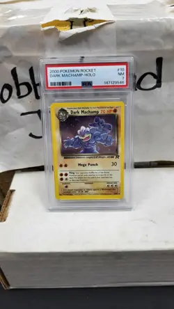 2000 DARK MACHAMP HOLO RARE TEAM ROCKET POKEMON TCG PSA 7 NM NEAR MINT #10/82 - Image 1