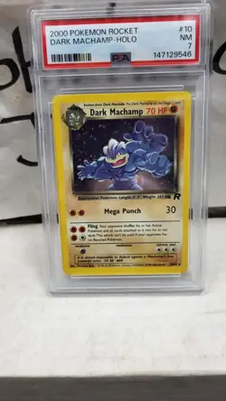 2000 DARK MACHAMP HOLO RARE TEAM ROCKET POKEMON TCG PSA 7 NM NEAR MINT #10/82 - Image 2