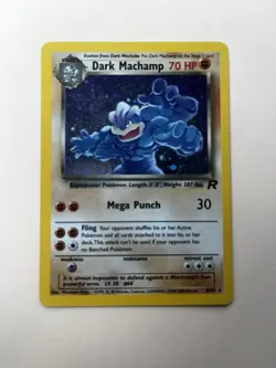 2000 Pokemon Team Rocket Dark Machamp 10/82 Holo Rare Unlimited Vintage NM Raw - Image 1