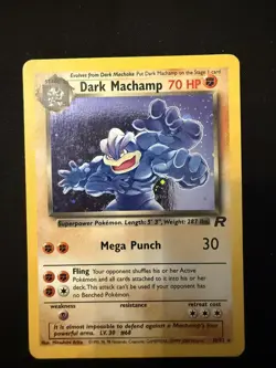 Dark Machamp Holo 10/82 Team Rocket Pokemon Card 2000 WOTC Rare - LP - Image 1
